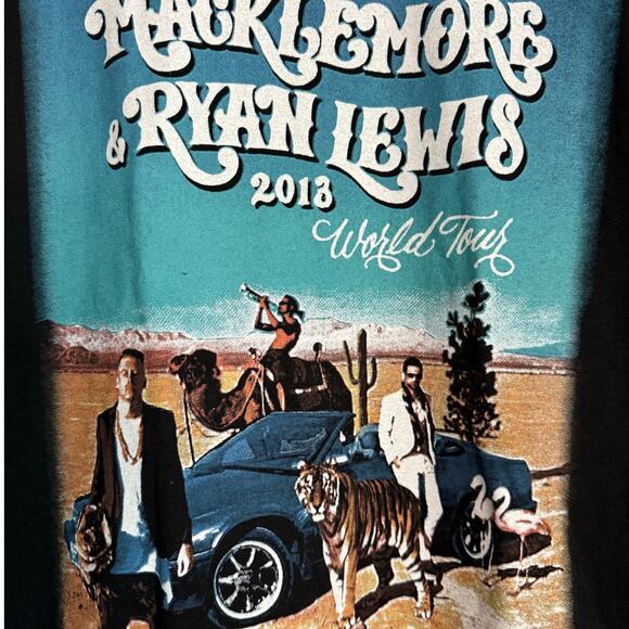 Macklemore Ryan Lewis 2013 Tour Concert T-Shirt Black Adult Small - Picture 2 of 4
